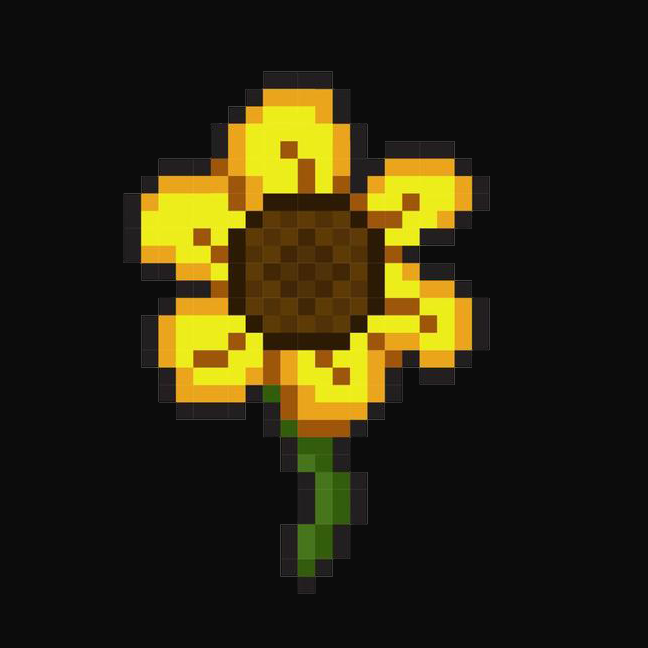 Pixel Art Sunflower